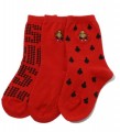 HY1051-Baby Mini Of Three Kinds Socks, Red (3 Pcs) (13-15cm)